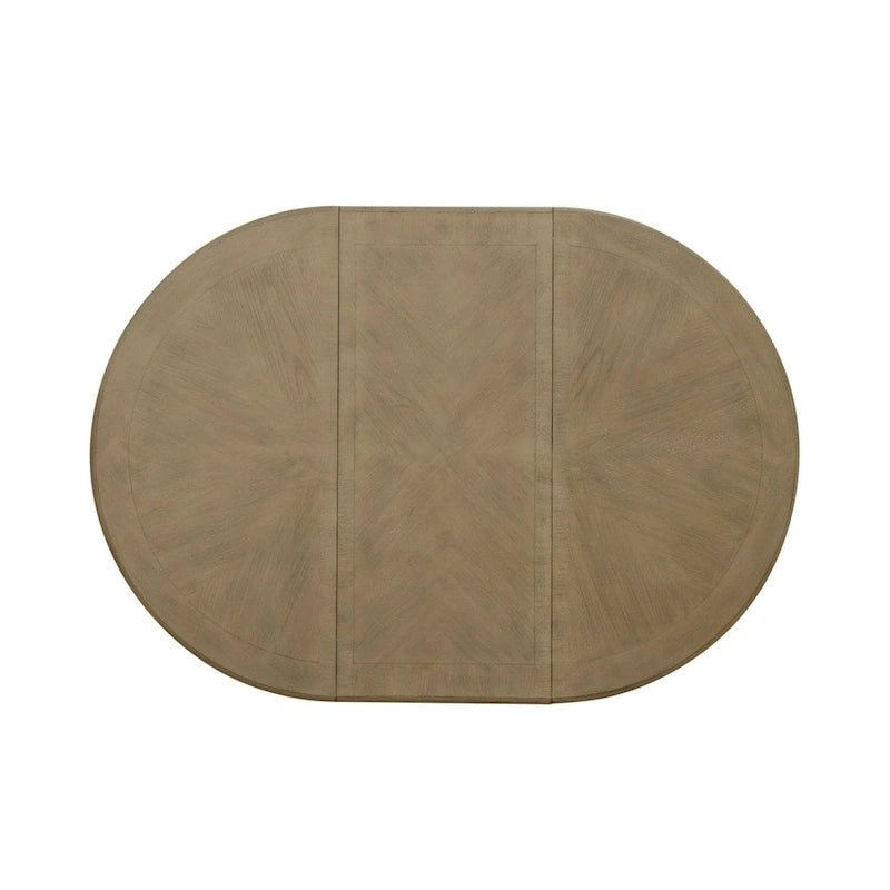 Mesa de comedor redonda de pedestal Magnolia Manor con extensiones expandibles - 2 acabados