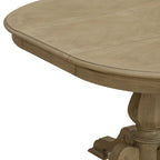 Mesa de comedor redonda de pedestal Magnolia Manor con extensiones expandibles - 2 acabados