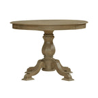 Mesa de comedor redonda de pedestal Magnolia Manor con extensiones expandibles - 2 acabados