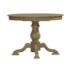 Mesa de comedor redonda de pedestal Magnolia Manor con extensiones expandibles - 2 acabados