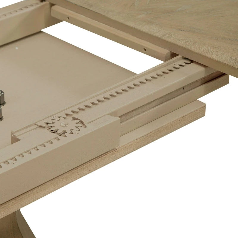 Mesa de comedor redonda de pedestal Magnolia Manor con extensiones expandibles - 2 acabados