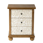 Cómoda de 3 cajones, blanco/marrón rústico, 2 tamaños, requiere montaje por 1 persona