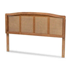 Cabecero de ratán tejido nogal y fresno de estilo Mid-Century – Matrimonial/Queen/King