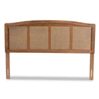 Cabecero de ratán tejido nogal y fresno de estilo Mid-Century – Matrimonial/Queen/King