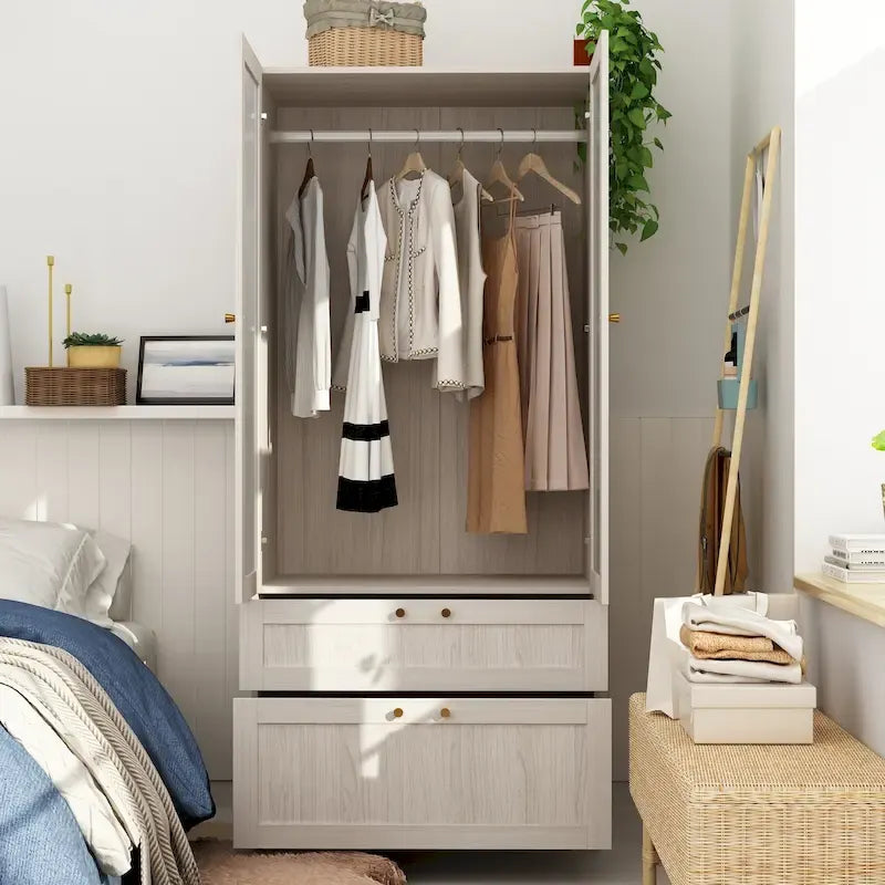 Armario modular con puerta de cristal esmerilado gris claro, armario esquinero en forma de L/U
