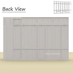 Armario modular con puerta de cristal esmerilado gris claro, armario esquinero en forma de L/U