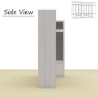 Armario modular con puerta de cristal esmerilado gris claro, armario esquinero en forma de L/U