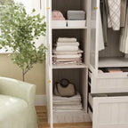 Armario modular con puerta de cristal esmerilado gris claro, armario esquinero en forma de L/U