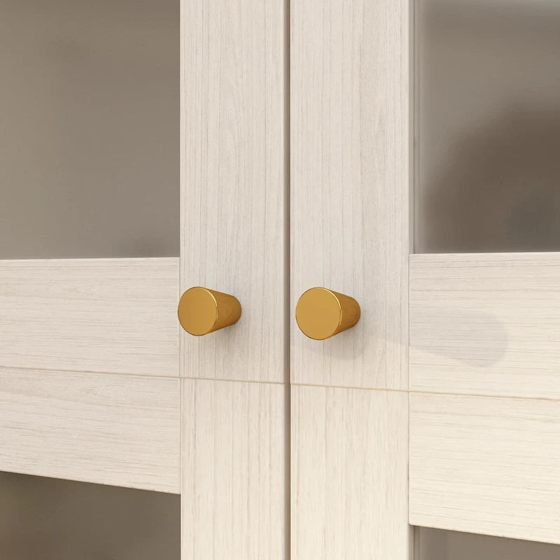 Armario modular con puerta de cristal esmerilado gris claro, armario esquinero en forma de L/U
