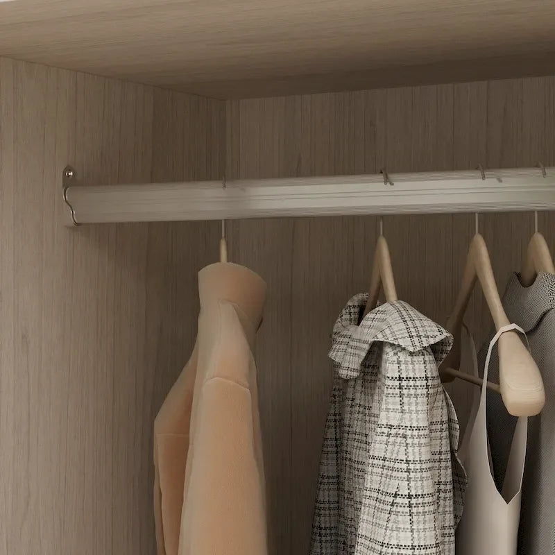 Armario modular con puerta de cristal esmerilado gris claro, armario esquinero en forma de L/U