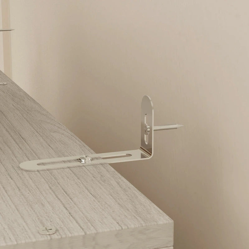 Armario modular con puerta de cristal esmerilado gris claro, armario esquinero en forma de L/U