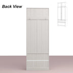 Armario modular con puerta de cristal esmerilado gris claro, armario esquinero en forma de L/U