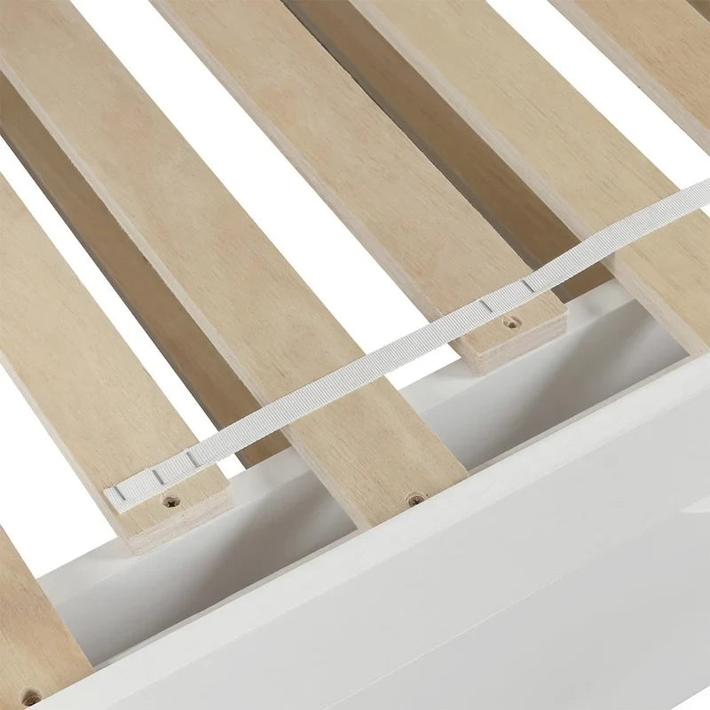Cama nido expandible blanca/gris/espresso con nido, de individual a king, 1-2 personas