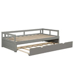 Cama nido expandible blanca/gris/espresso con nido, de individual a king, 1-2 personas