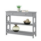 Mesa Consola con 1 Cajón y Estantes – Negro, Espresso, Gris, Blanco, Madera Flotante