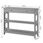 Mesa Consola con 1 Cajón y Estantes – Negro, Espresso, Gris, Blanco, Madera Flotante