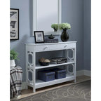 Mesa Consola con 1 Cajón y Estantes – Negro, Espresso, Gris, Blanco, Madera Flotante