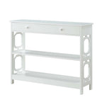 Mesa Consola con 1 Cajón y Estantes – Negro, Espresso, Gris, Blanco, Madera Flotante