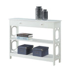 Mesa Consola con 1 Cajón y Estantes – Negro, Espresso, Gris, Blanco, Madera Flotante