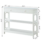 Mesa Consola con 1 Cajón y Estantes – Negro, Espresso, Gris, Blanco, Madera Flotante