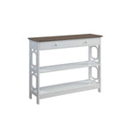 Mesa Consola con 1 Cajón y Estantes – Negro, Espresso, Gris, Blanco, Madera Flotante