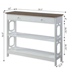 Mesa Consola con 1 Cajón y Estantes – Negro, Espresso, Gris, Blanco, Madera Flotante