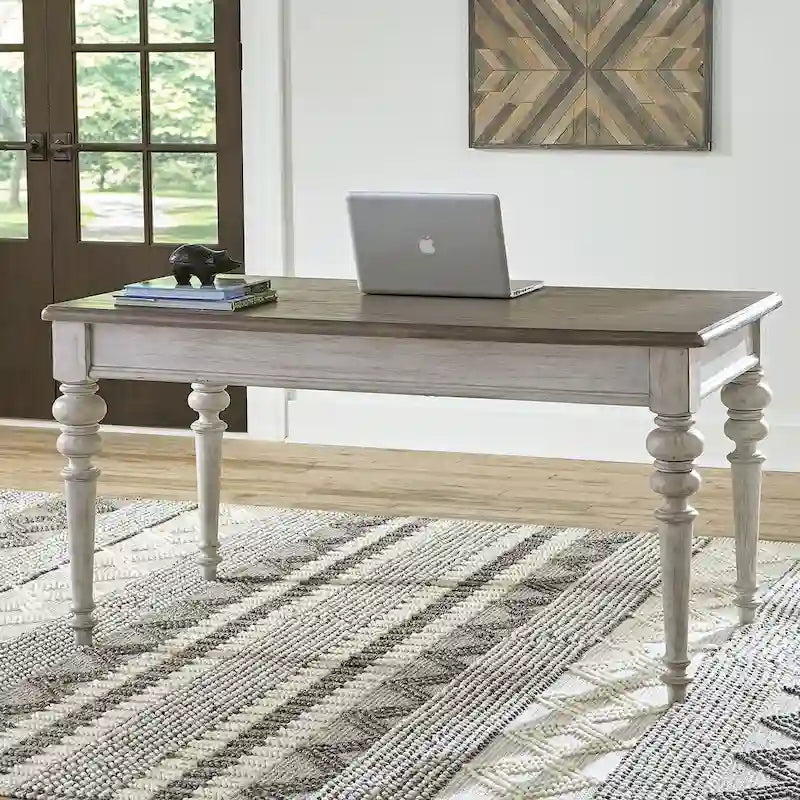 Escritorio antiguo blanco, estilo rústico, 1 persona
