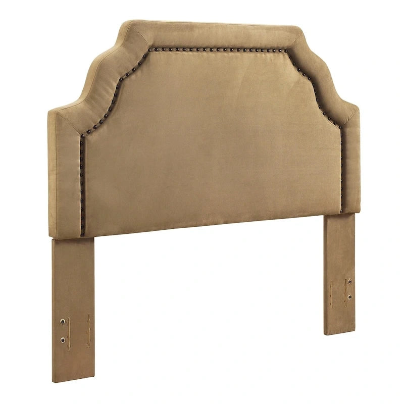 Cabecero tapizado de microfibra color camel Keystone, King/Cal King