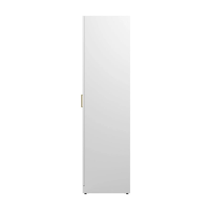 Armario alto de almacenaje estilo Shaker blanco con puertas, 2 puertas, individual