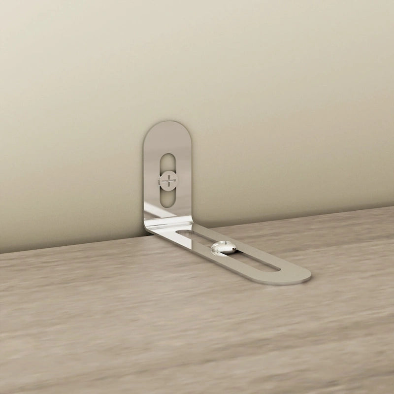 Armario de 4 puertas en madera blanca/gris con barras para colgar y estantes, para 1-2 personas