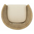 Sillón de ratán blanqueado con cojín blanco, asiento individual