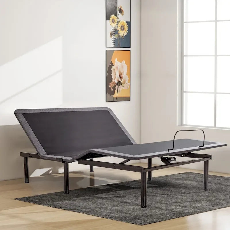 Base de Cama Ajustable, Inclinación de Cabeza y Pies, Control Remoto Inalámbrico, Base de Cama Ajustable con Gravedad Cero