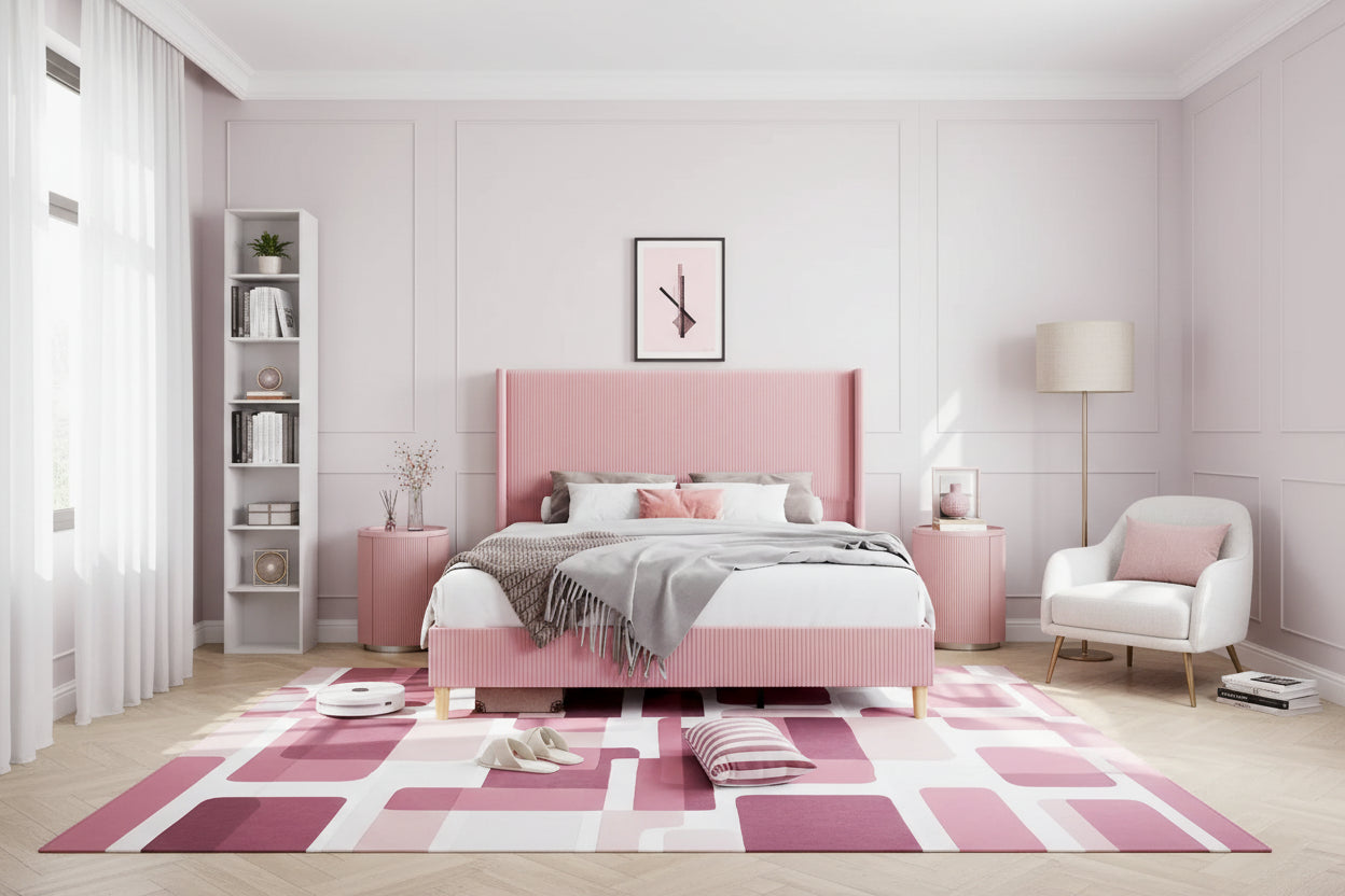 Full/Queen/King Size Bed Frame Upholstered Platform Velvet