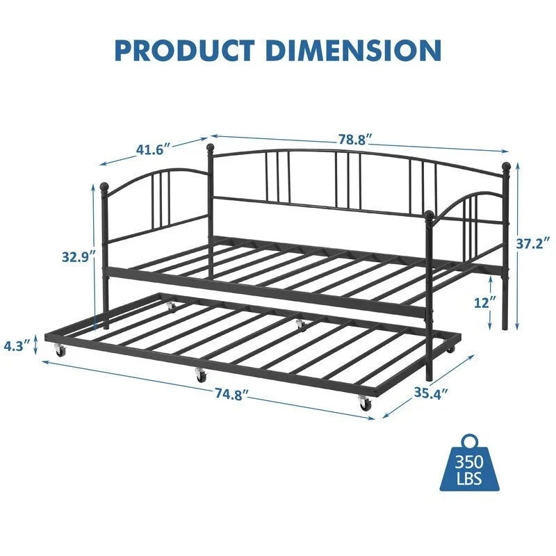 Cama doble moderna rosa / blanca / negra con nido, para 1-2