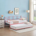 Cama doble moderna rosa / blanca / negra con nido, para 1-2