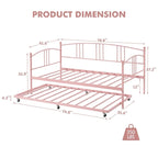 Cama doble moderna rosa / blanca / negra con nido, para 1-2