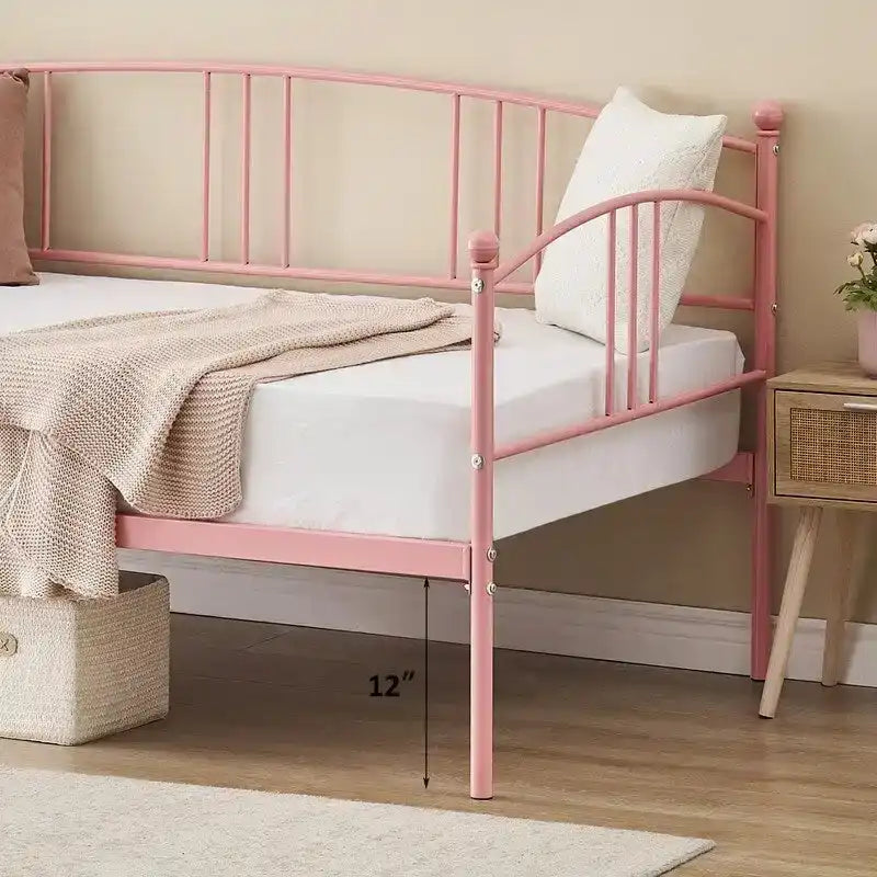 Cama doble moderna rosa / blanca / negra con nido, para 1-2