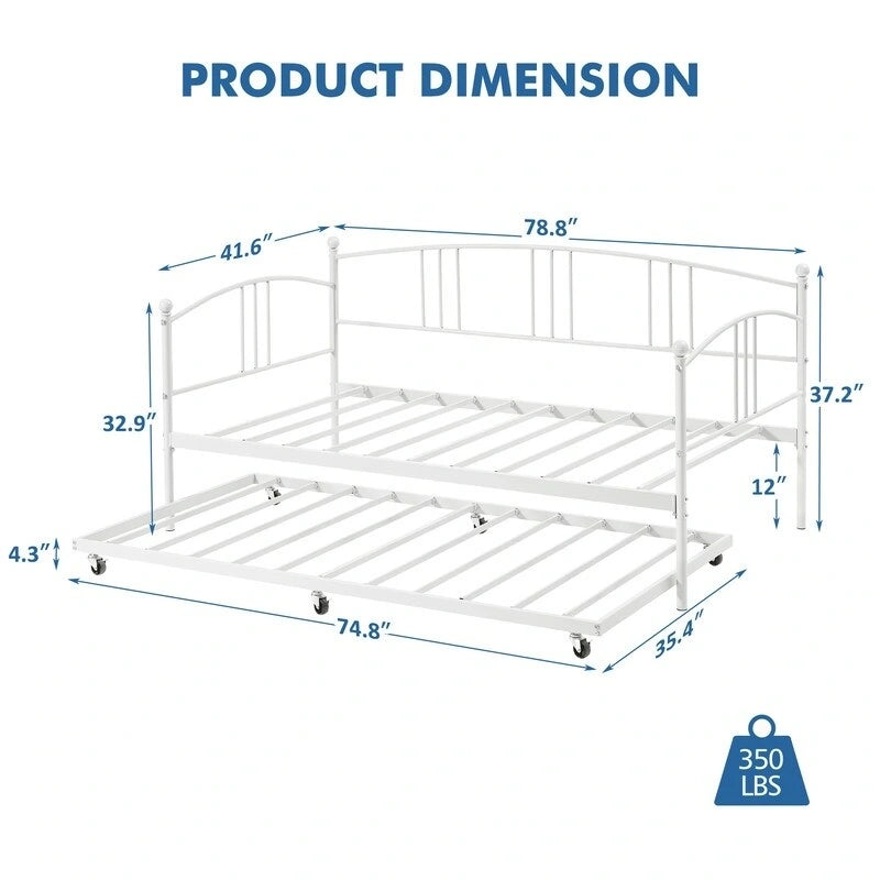 Cama doble moderna rosa / blanca / negra con nido, para 1-2