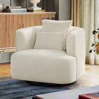 Sillón giratorio de barril en trigo/azul marino/gris/beige, tela tapizada, 1 persona