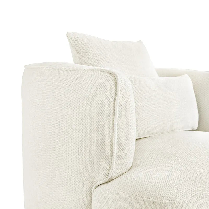 Sillón giratorio de barril en trigo/azul marino/gris/beige, tela tapizada, 1 persona