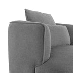 Sillón giratorio de barril en trigo/azul marino/gris/beige, tela tapizada, 1 persona
