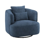 Sillón giratorio de barril en trigo/azul marino/gris/beige, tela tapizada, 1 persona