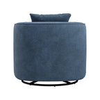 Sillón giratorio de barril en trigo/azul marino/gris/beige, tela tapizada, 1 persona