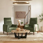 Sillón reclinable de empuje color topo/marrón/verde oliva, para 1 persona