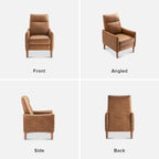 Sillón reclinable de empuje color topo/marrón/verde oliva, para 1 persona