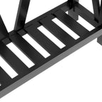 Mesa consola de MDF gris/negro/marrón lavado con estante de almacenamiento