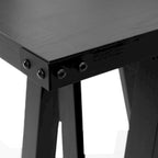 Mesa consola de MDF gris/negro/marrón lavado con estante de almacenamiento