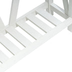 Mesa consola de MDF gris/negro/marrón lavado con estante de almacenamiento