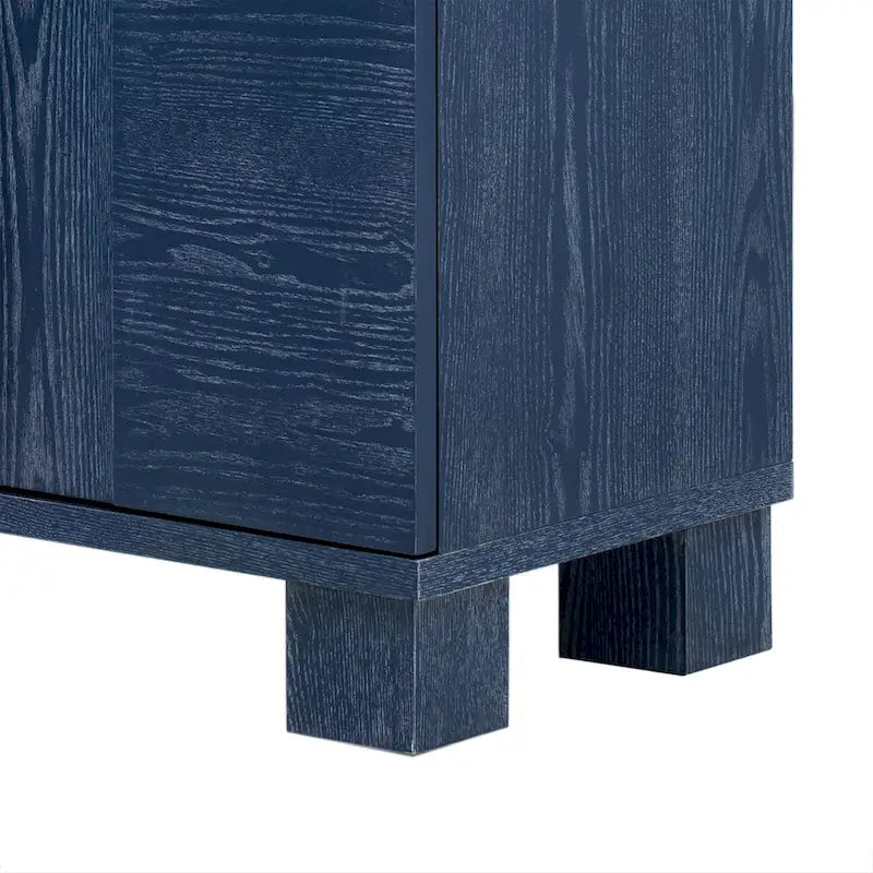Aparador tradicional gris topo / azul marino antiguo / negro con tiradores dorados, montaje para 1 persona