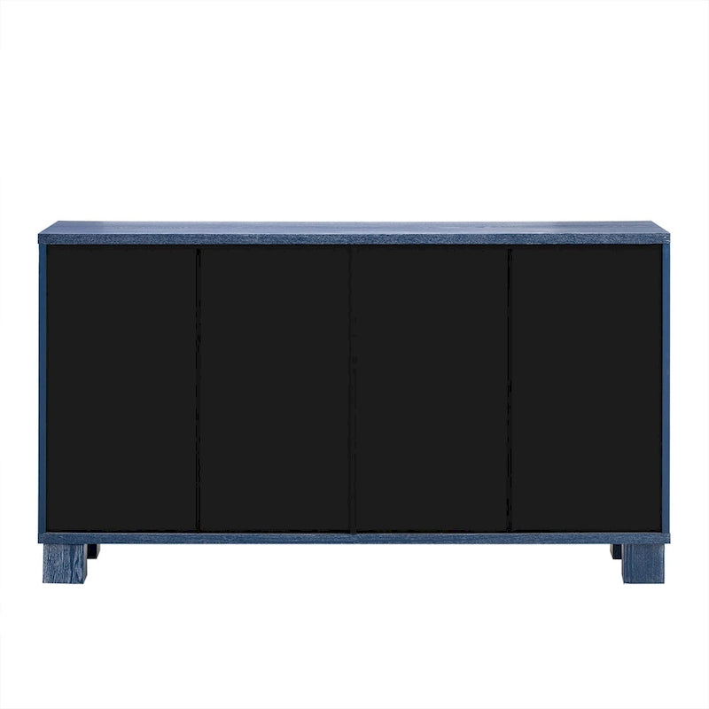 Aparador tradicional gris topo / azul marino antiguo / negro con tiradores dorados, montaje para 1 persona